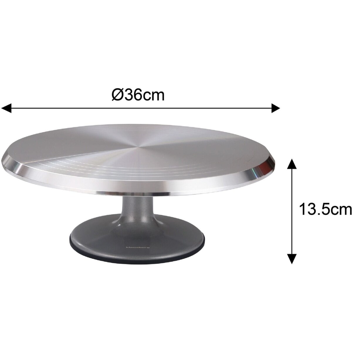 Patera obrotowa do ciast ciasta tortu babeczek 25.5cm KLAUSBERG