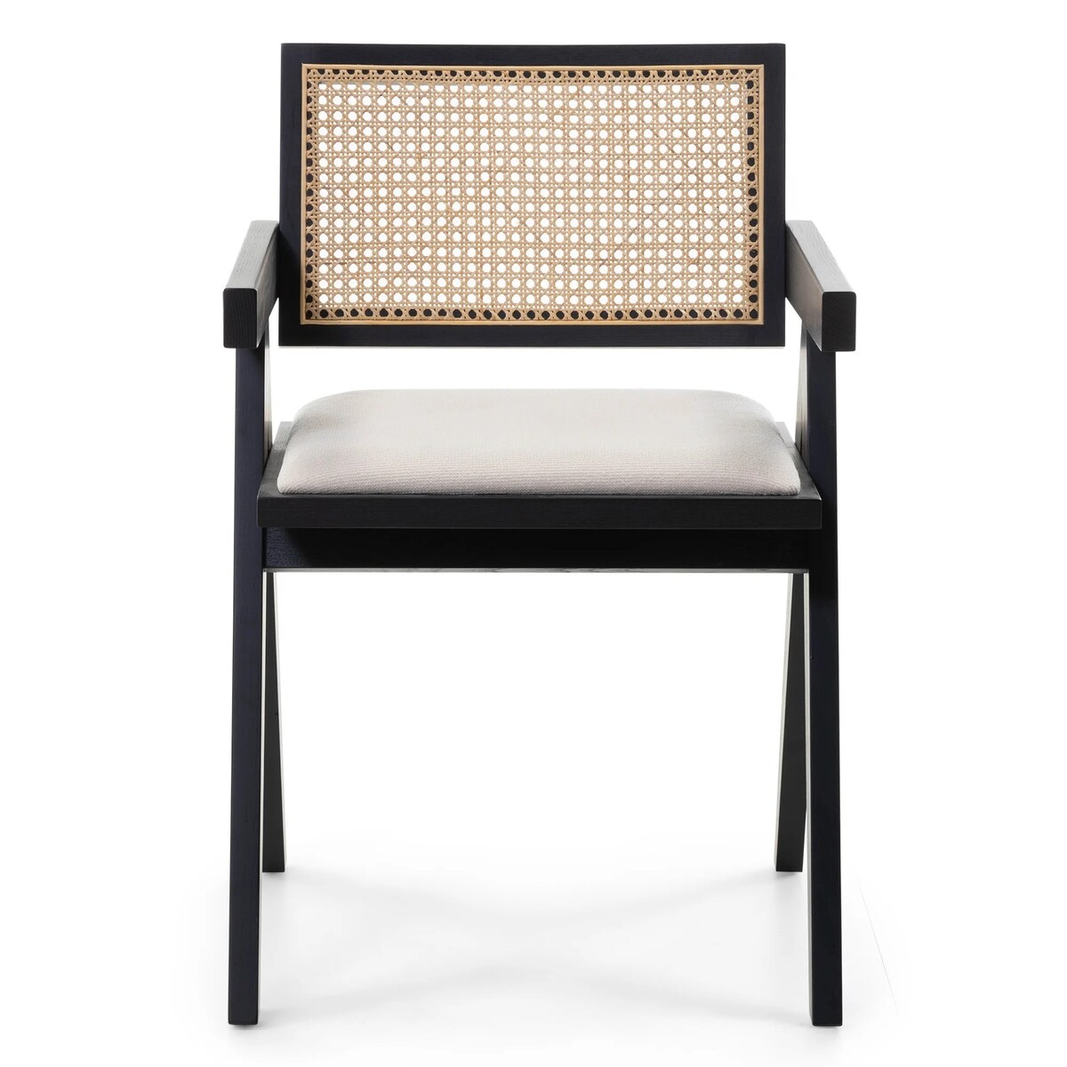 Krzesło z podłokietnikami, miękkie siedzisko, KIEMER - III czarne