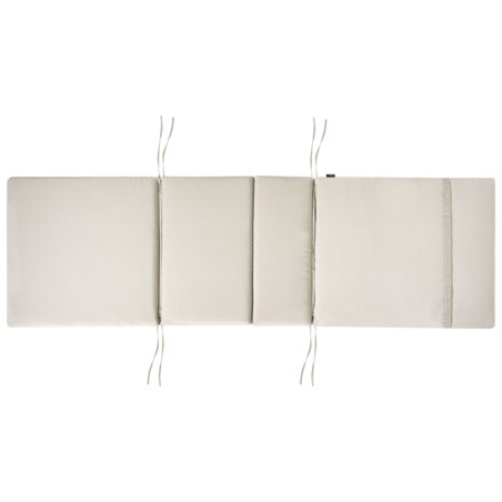 Leżak ogrodowy z poduszką AMANTEA PREMIUM Drewno akacjowe Beżowoszary