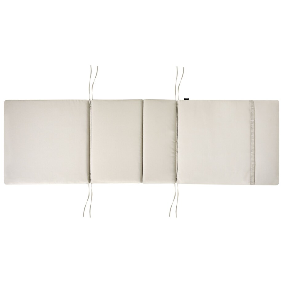 Leżak ogrodowy z poduszką AMANTEA PREMIUM Drewno akacjowe Beżowoszary