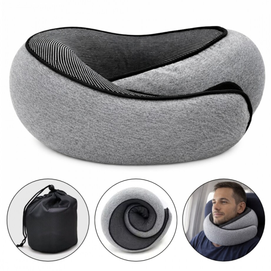 Poduszka podróżna pod szyję, kark, ortopedyczna, termoplastyczna, litera U PDS25