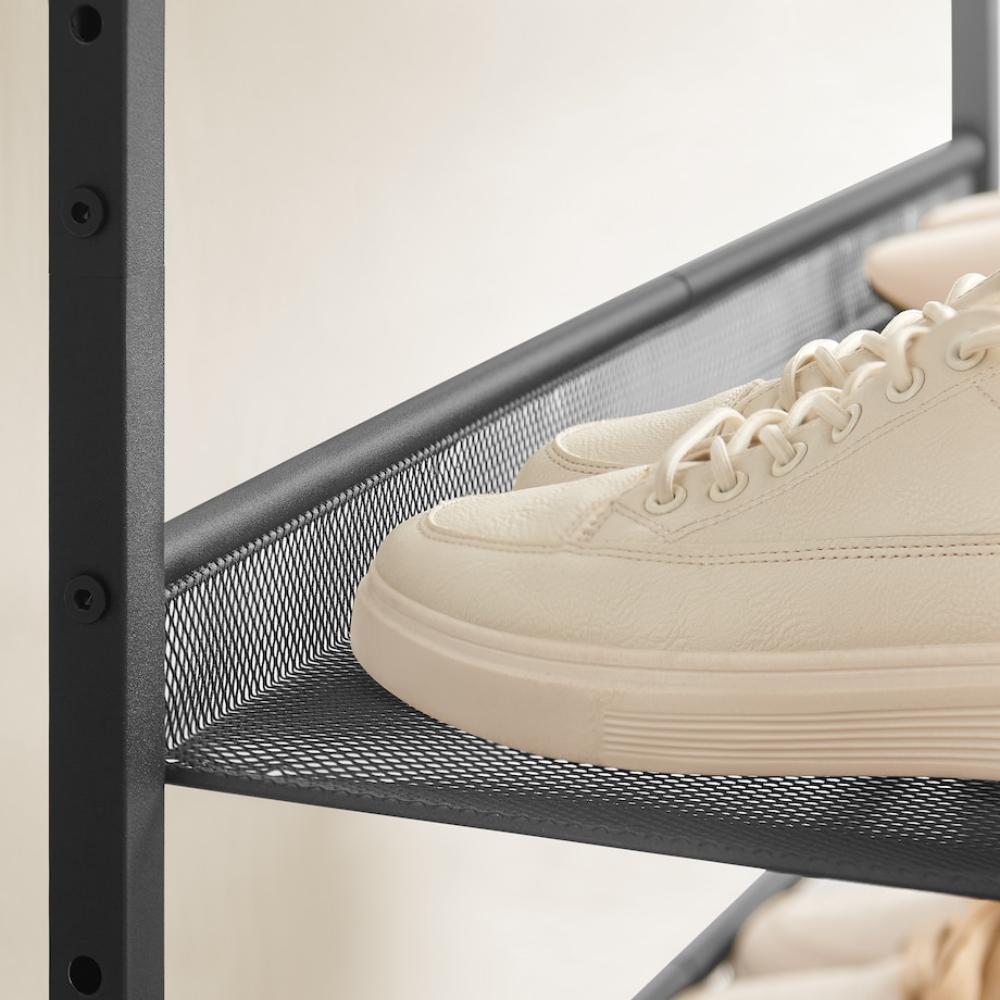 Szafka Na Buty w stylu loftowym dąb Artisan, czarny