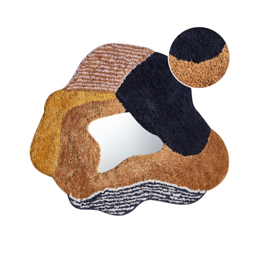 Lustro ścienne ABASZA 60 cm 62 cm Bawełna Kolorowy