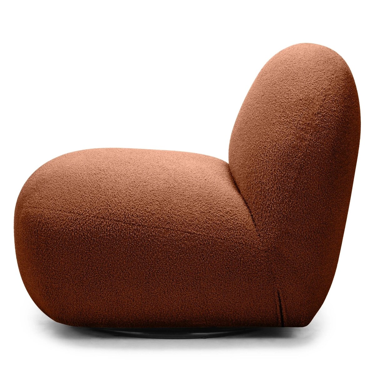 Fotel obrotowy 73x85x85 cm TENNO-3 bouclé miedziany