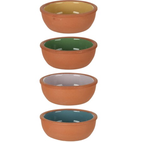 Kokilki do zapiekania, terakota, kolorowe, 150 ml, 4 sztuki