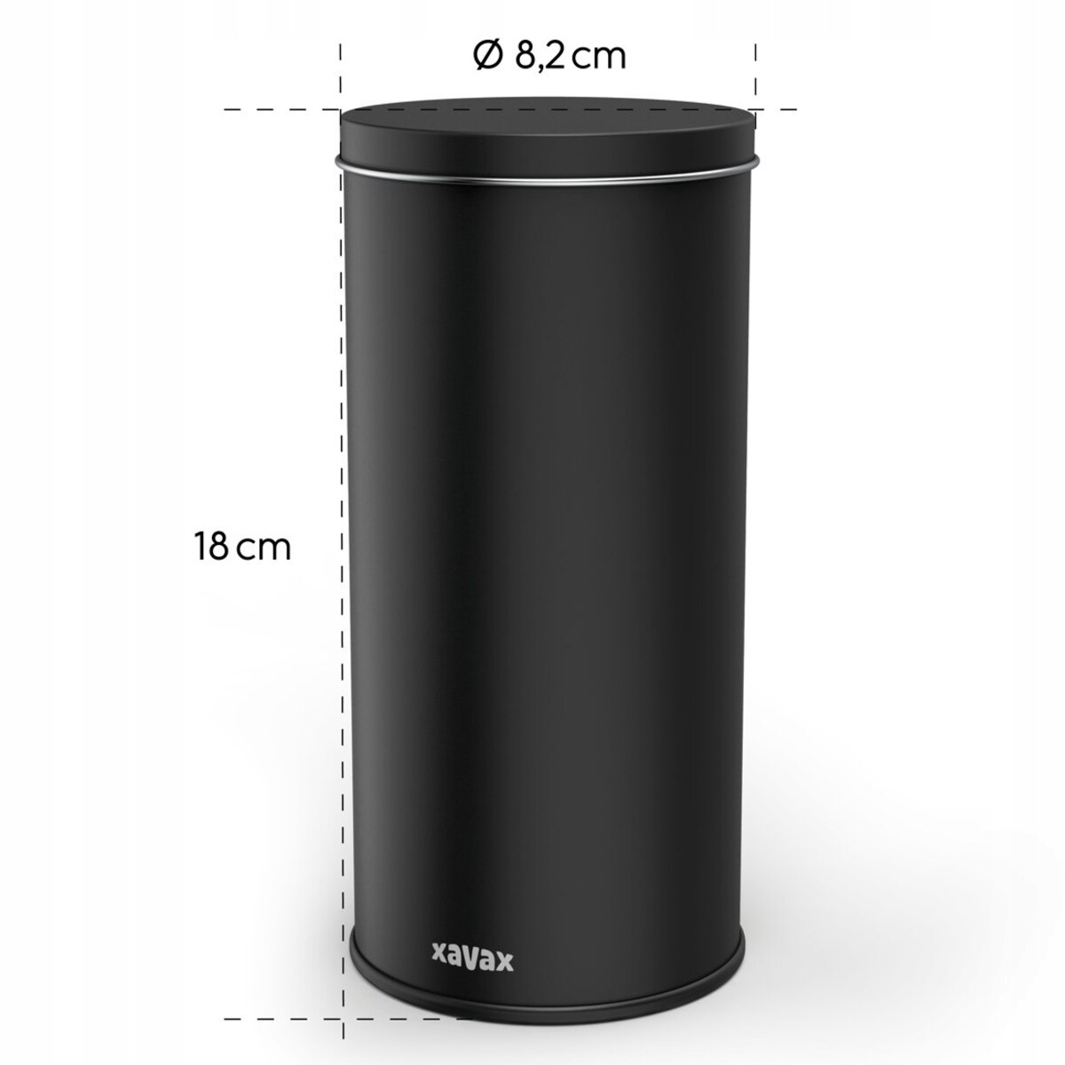 XAVAX Pojemnik na saszetki do kawy lub torebki do kawy czarny mat BARISTA