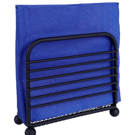 Serwetnik stojak na chusteczki serwetki metalowy czarny 11,5x10 cm loft