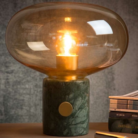 Loftowa LAMPA stołowa CHARLIZE 03520/01/62 Lucide marmurowa LAMPKA stojąca zielona bursztynowa