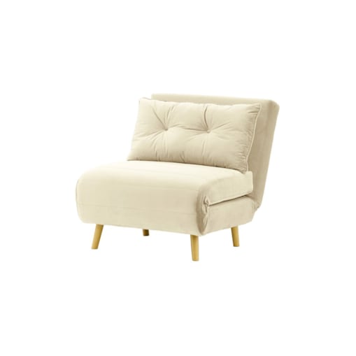 Fotel rozkładany Flic 77 cm-Velluto 2-like oak