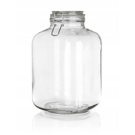 SŁOIK DUŻY szklany 5 L pojemnik na weki kapusta jedzenie ogórki klips