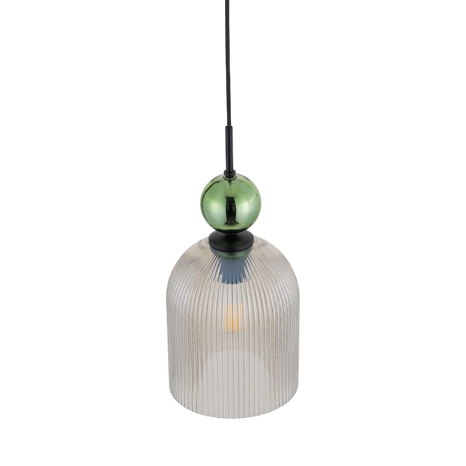 Lampa Wisząca Tk Lighting Sophia Big 1Xe27 Koniakowy Klosz Zielona Kulka
