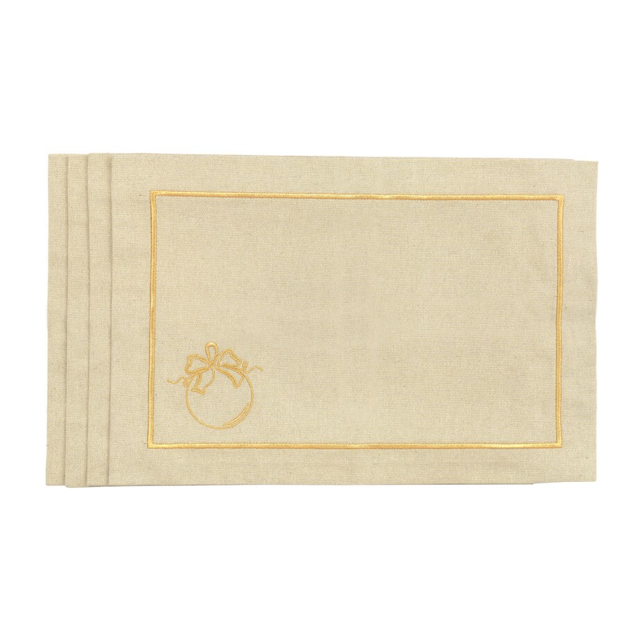 Podkładki Christmas Bauble Joyful Christma Goldenline – komplet 6 szt.