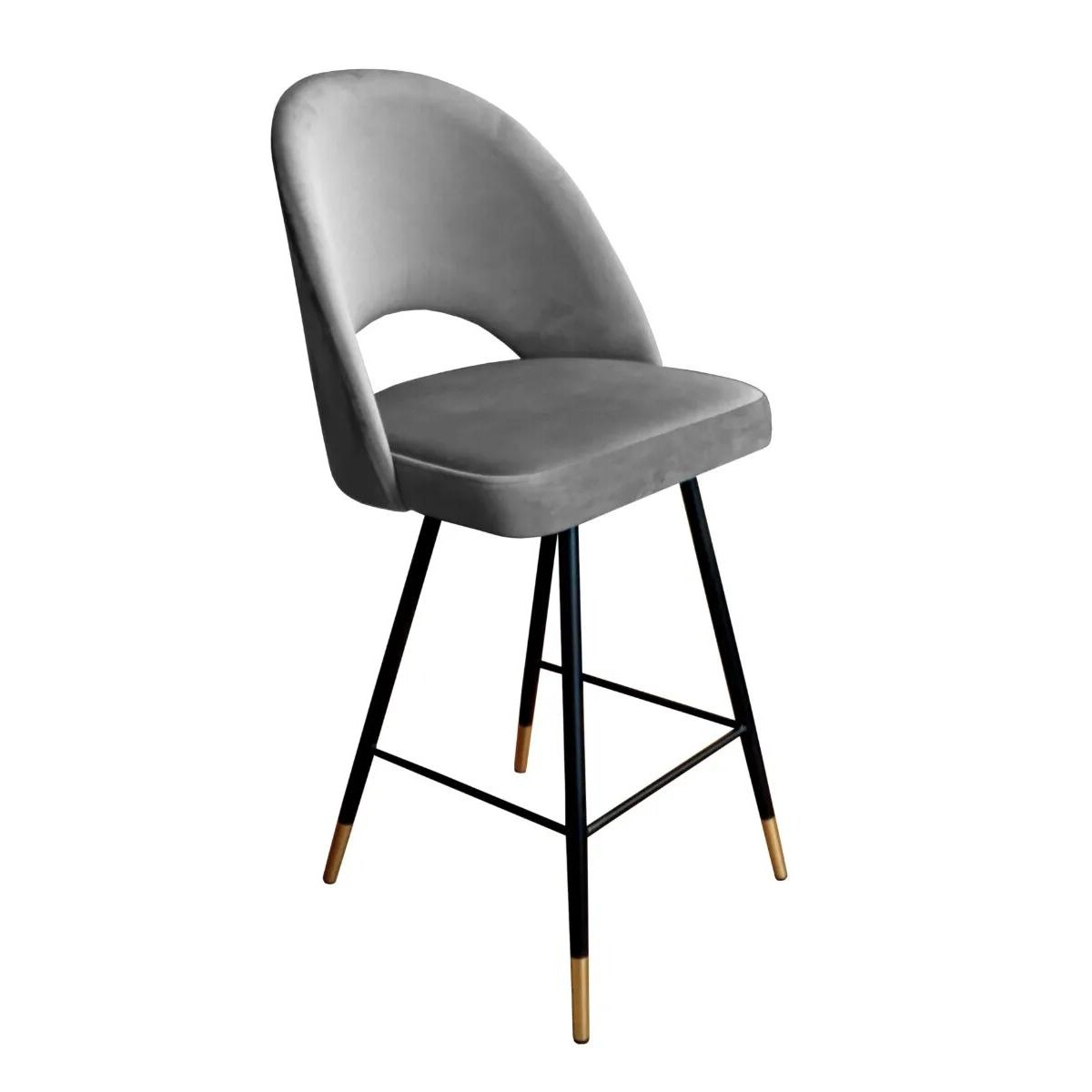 Hoker niski ISKAR VELVET GOLD szary