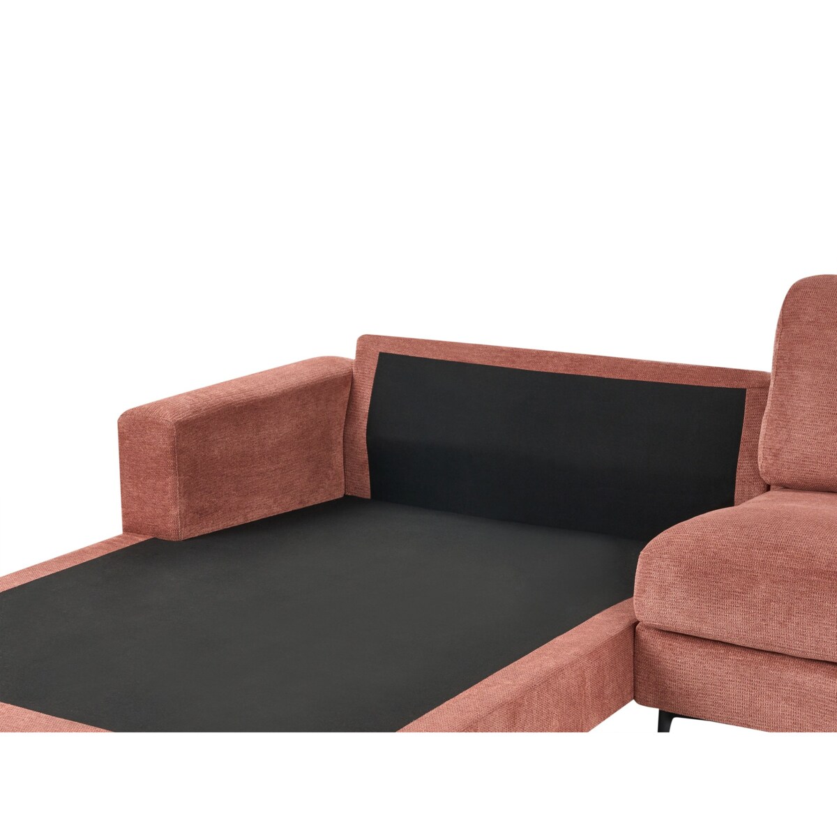 Sofa narożna prawostronna MALOY Czerwony dla 3 osób Prawostronny