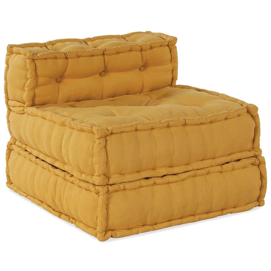 vidaXL Modułowa sofa, żółty, 70x70x54, tkanina