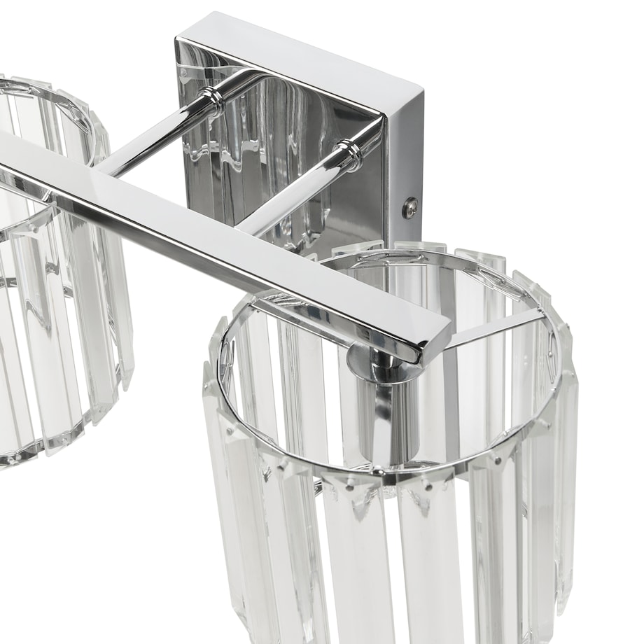 Lampa ścienna LOURIDO Srebrny Metal