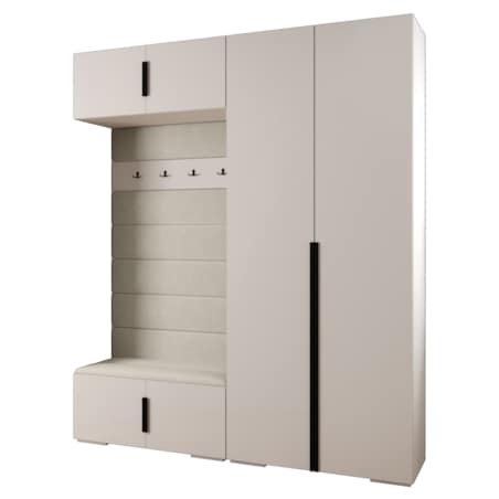 Garderoba do przedpokoju INOVA 1 Z18 biały+czarny+manila02