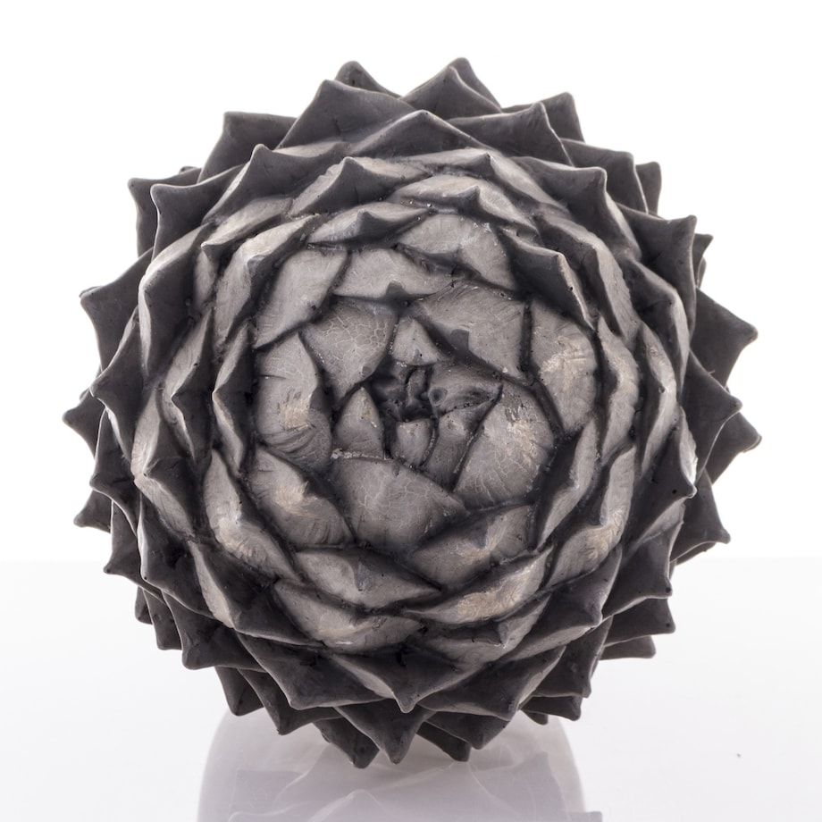 Ozdoba - karczoch 46x22x22 szary duży