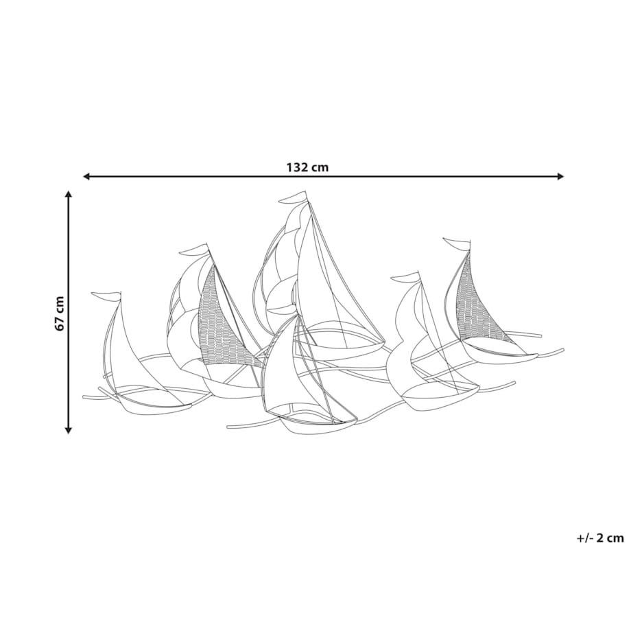 Dekoracja ścienna srebrna AMERICIUM
