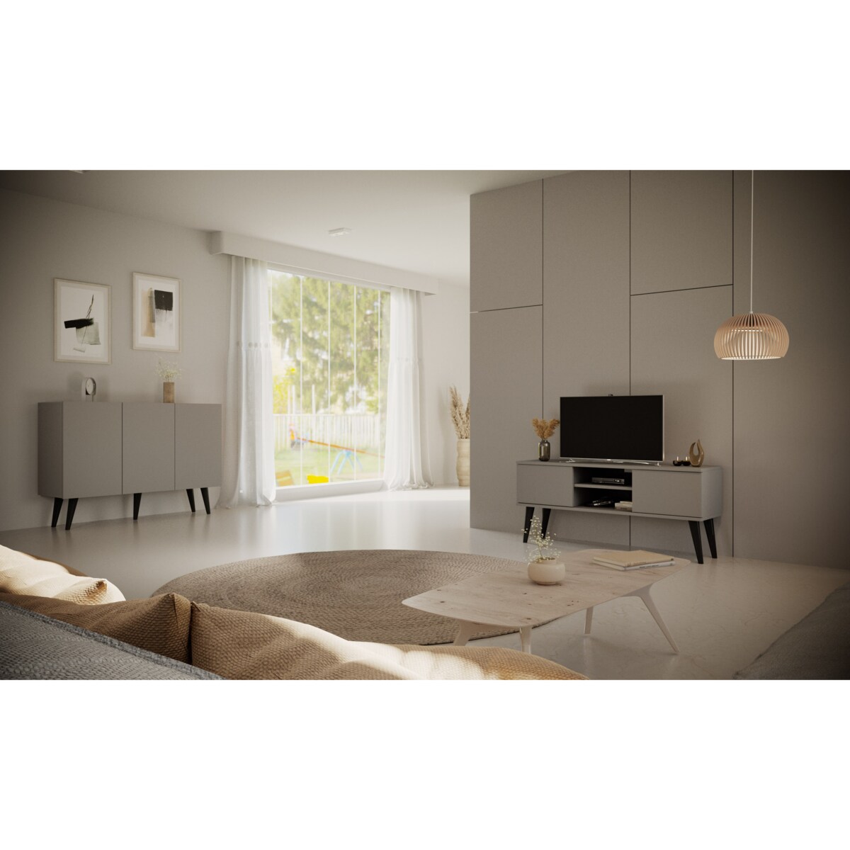 Szafka RTV Toronto 120 szara chinchilla