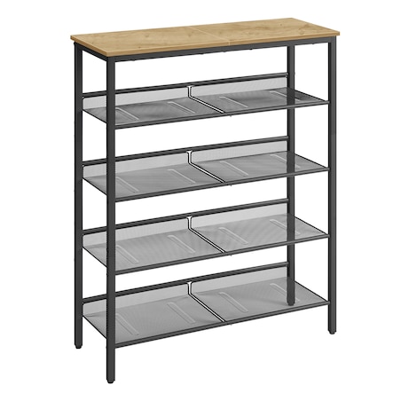 Szafka Na Buty w stylu loftowym dąb Artisan, czarny