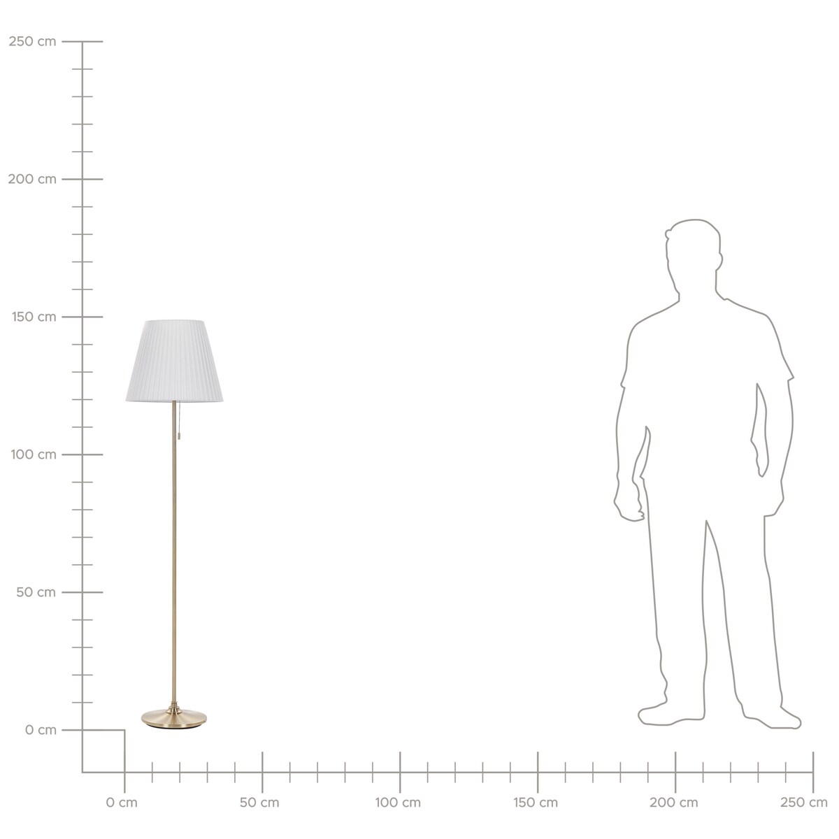 Lampa podłogowa TORYSA Metal Mosiężny