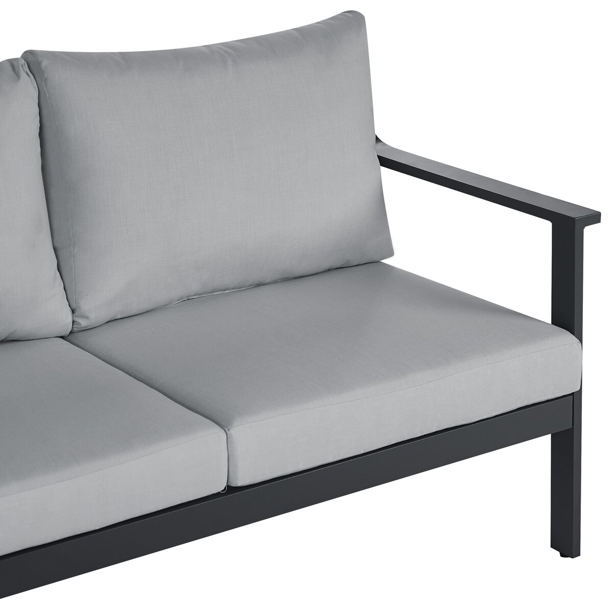 Sofa ogrodowa dla 3 osób KIATO Metal Ciemnoszary