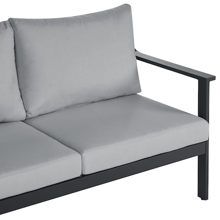 Sofa ogrodowa dla 3 osób KIATO Metal Ciemnoszary