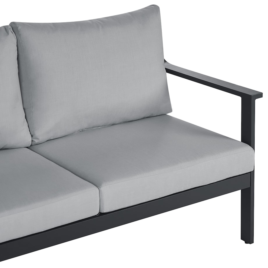 Sofa ogrodowa dla 3 osób KIATO Metal Ciemnoszary