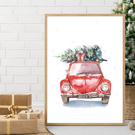 plakat jadą święta 70x100 cm