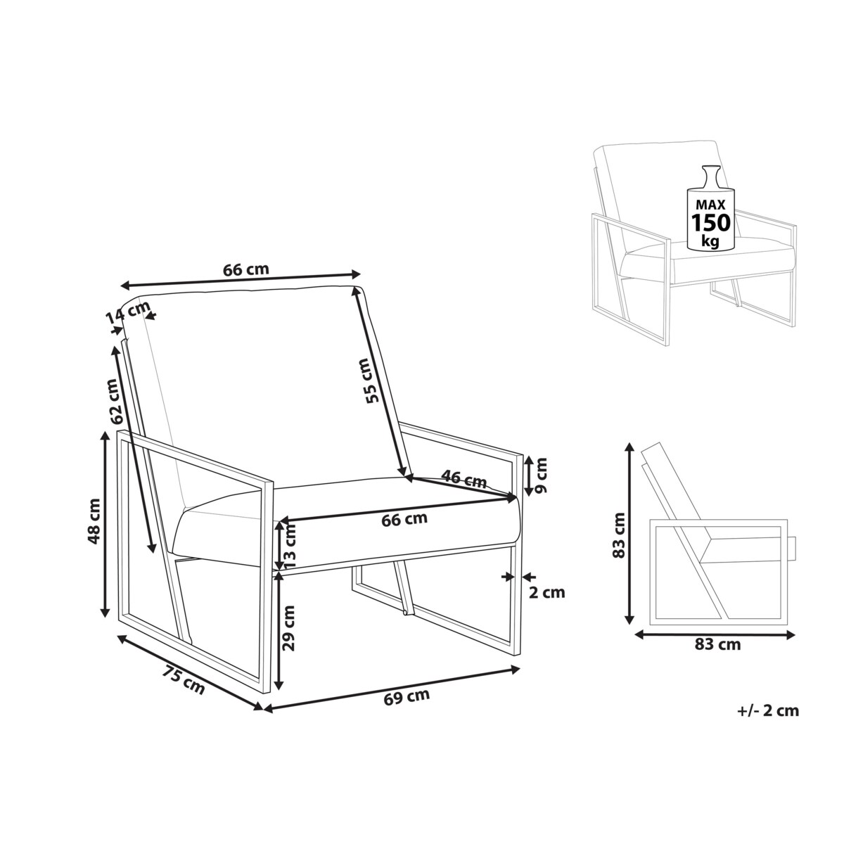 Fotel welurowy beżowoszary DELARY