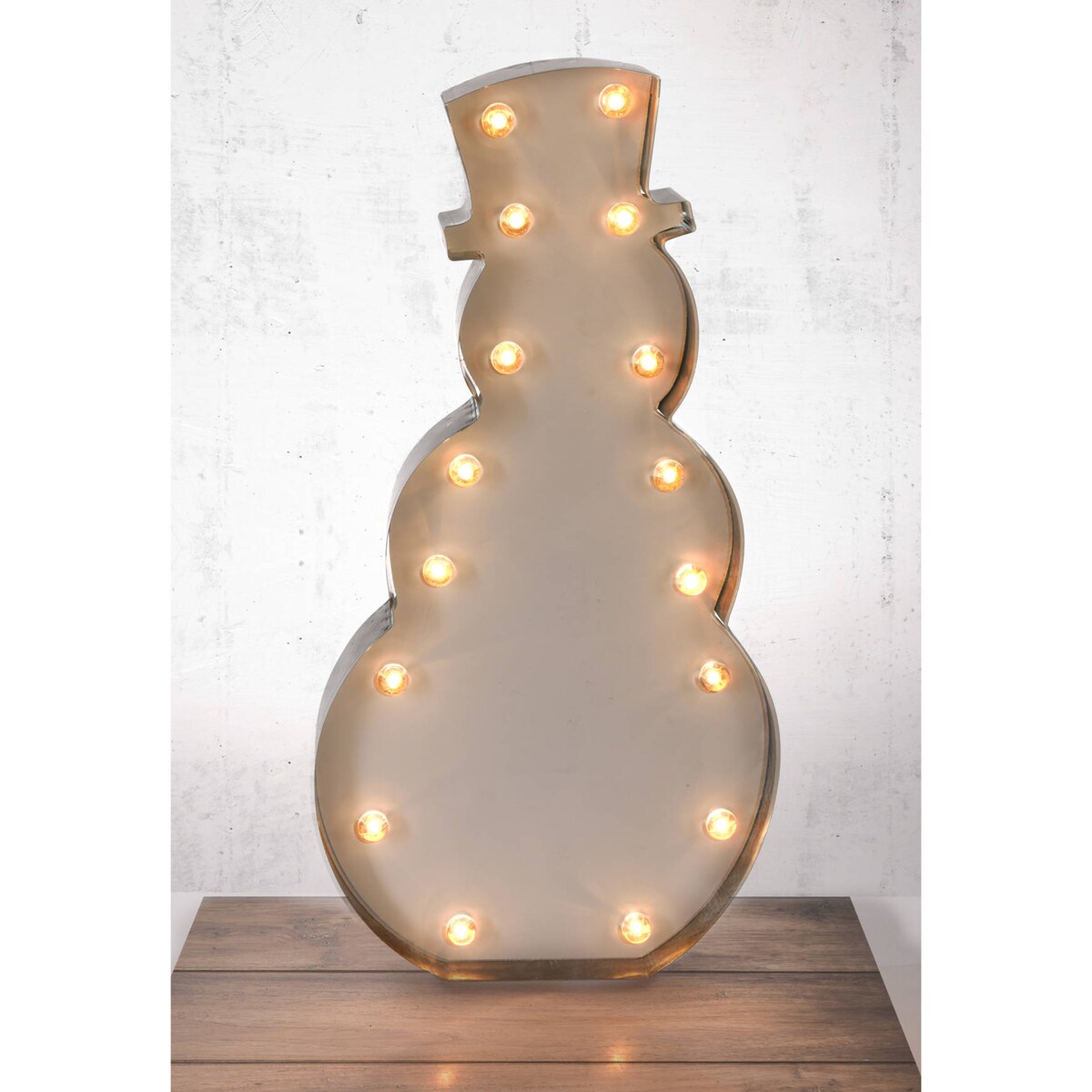 Dekoracja z oświetleniem LED: bałwanek