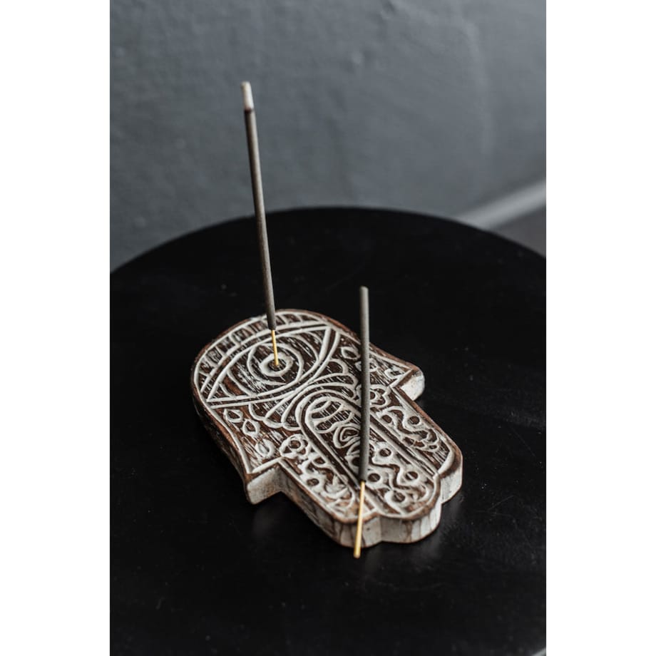 Łapka na kadzidła z drzewa teakowego