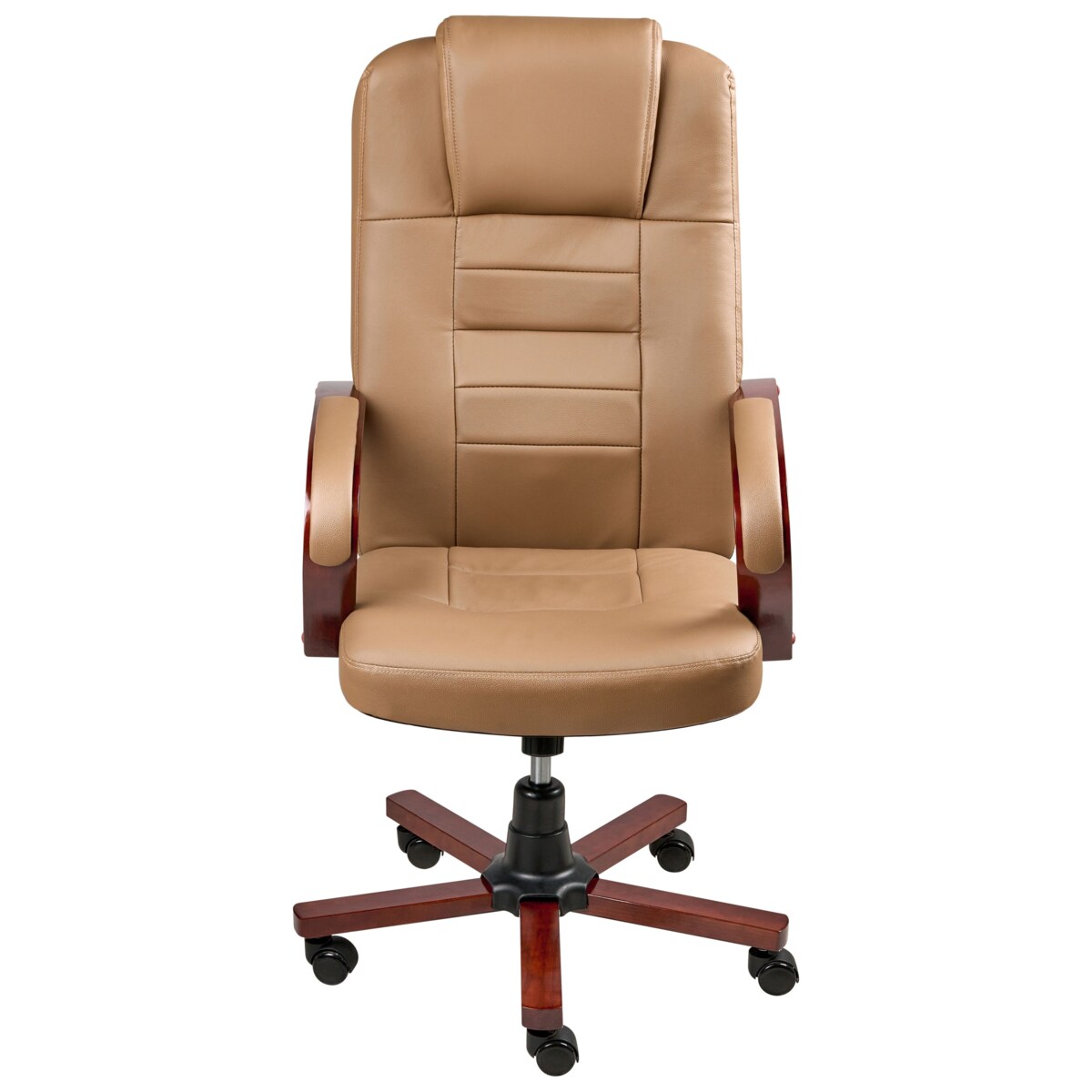 Fotel z masażem DIAMOND Z funkcją podgrzewania Skóra naturalna Jasnobrązowy