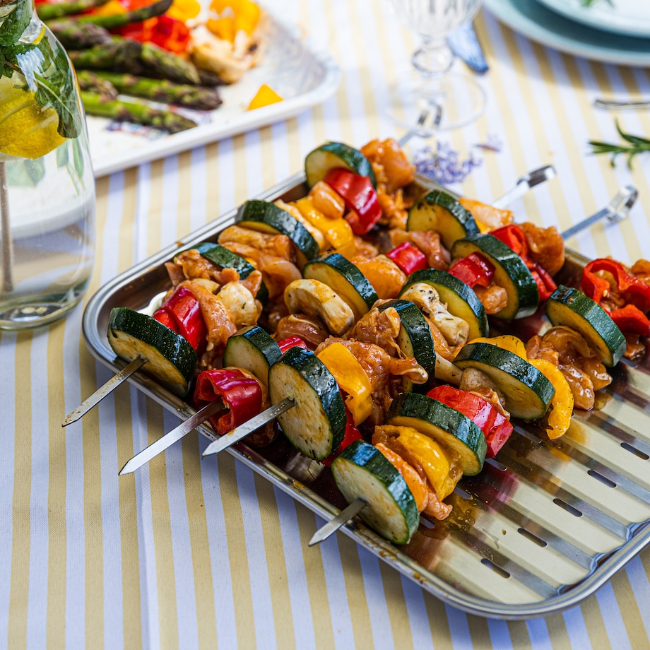 Szpikulce na szaszłyki, do grilla, 4 szt, 35,8cm, stal nierdzewna, KINGHOFF