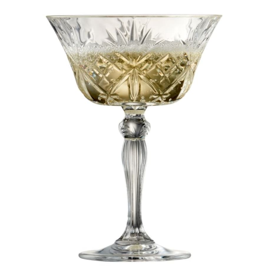 Kieliszki do szampana ze szkła kryształowego Melodia 260 ml 4 sztuki 33655