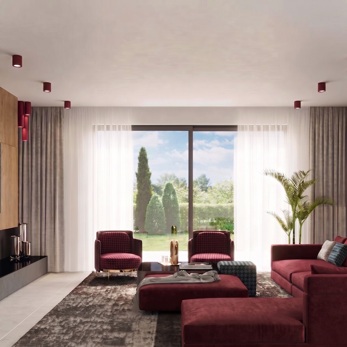 Plafon LAGOS 20 burgund