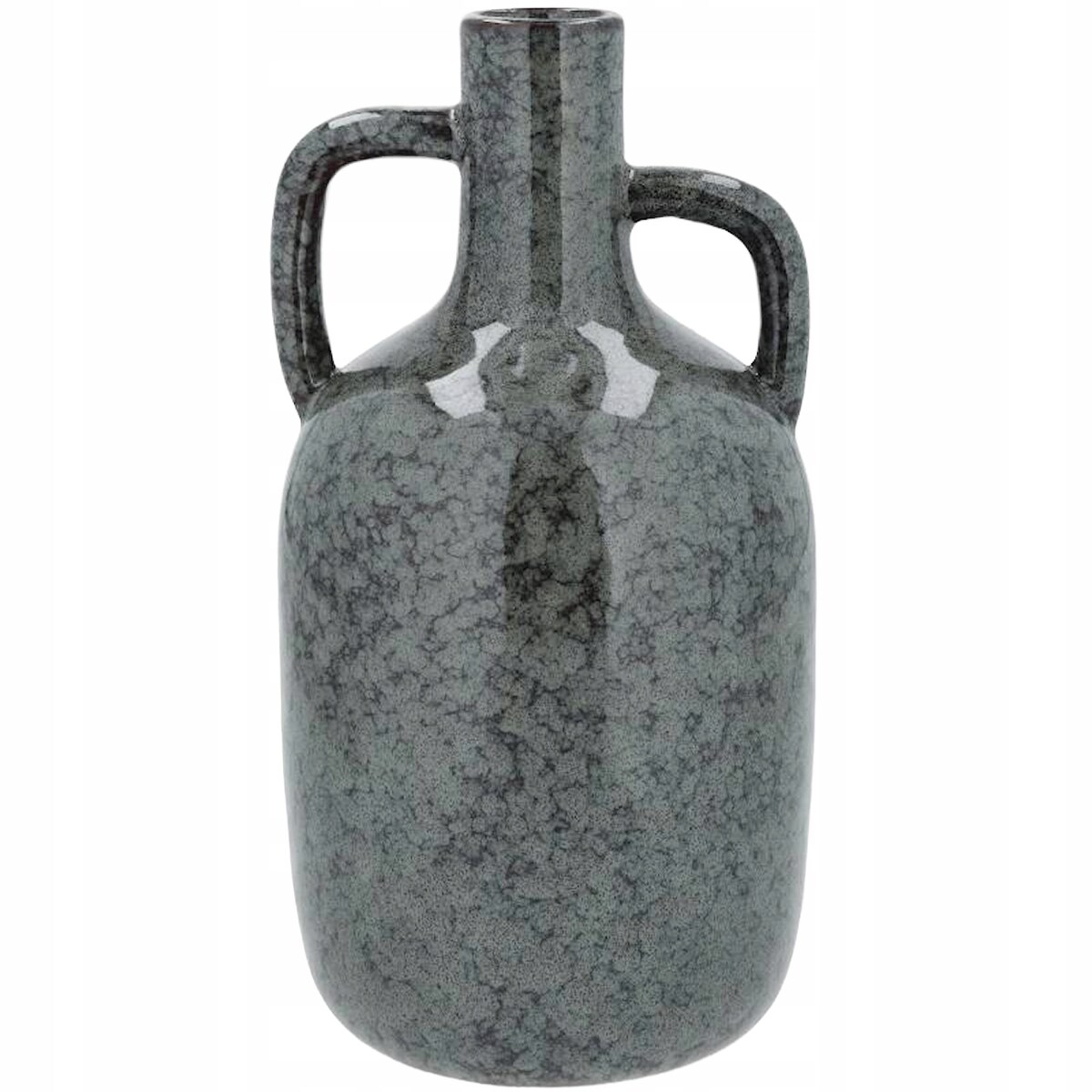 WAZON WYSOKI CERAMICZNY NIEBIESKI BUTELKA NOWOCZESNY NA JEDEN KWIAT 30cm