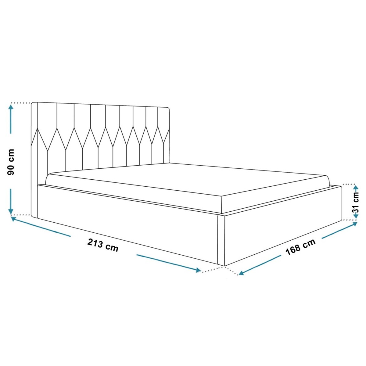Łóżko tapicerowane 160x200 OLDO 9 z pojemnikiem, do sypialni- beżowe