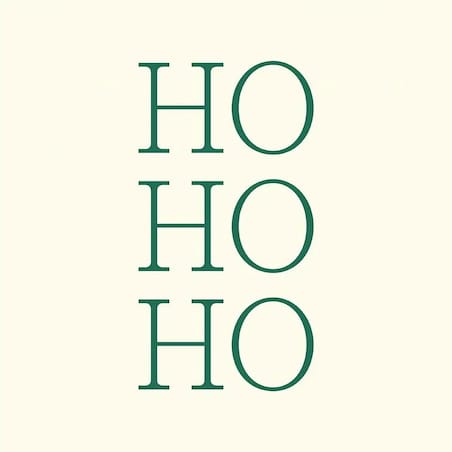 Podkładki świąteczne - HO HO HO - zielone