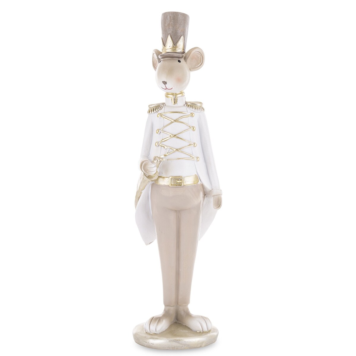 Figurka - myszka we fraku i cylindrze 31,5x9x9 cm TOPO szara