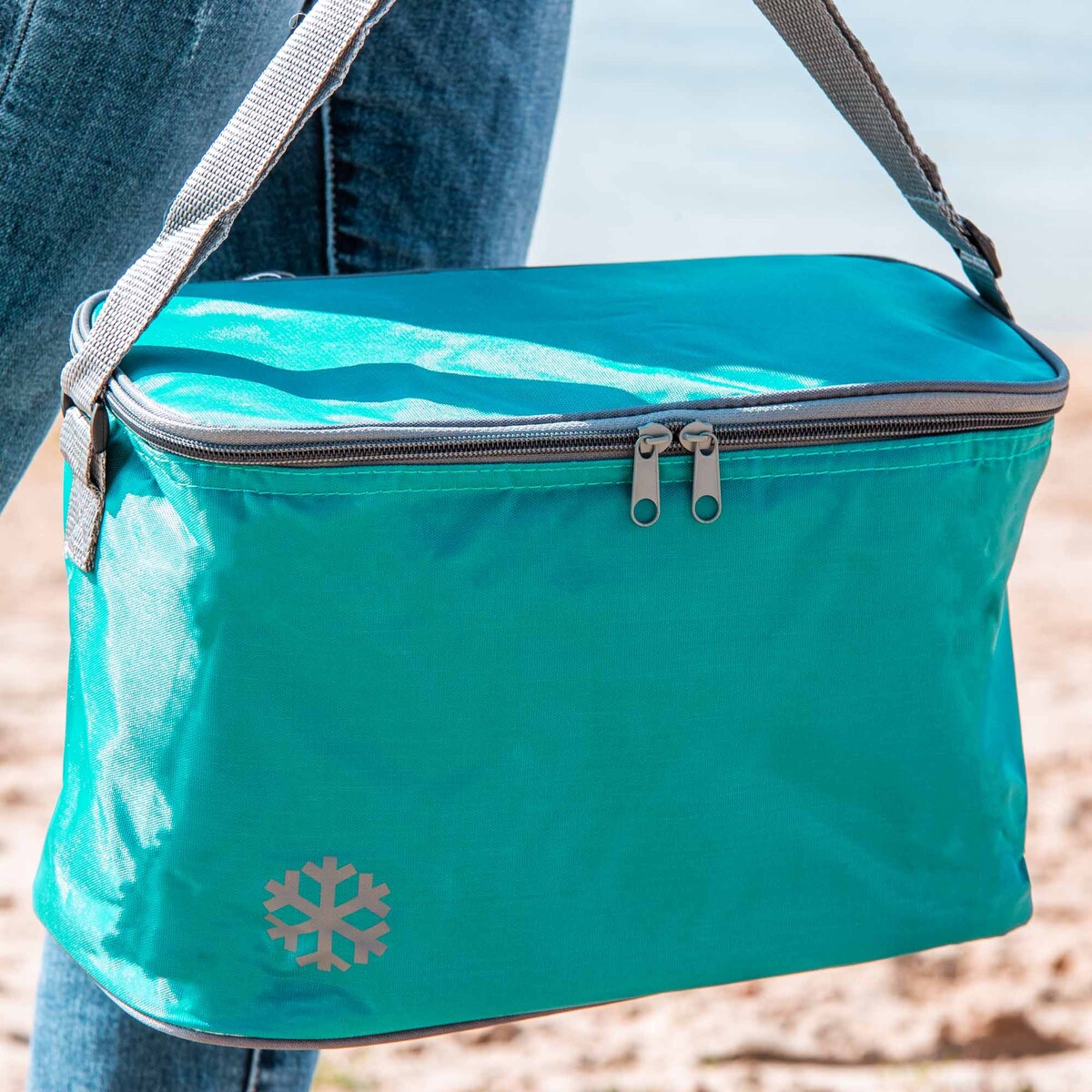 Torba Termiczna Izolacyjna Turystyczna Na Plażę Piknik Lunch Obiad 8 L Turkusowy