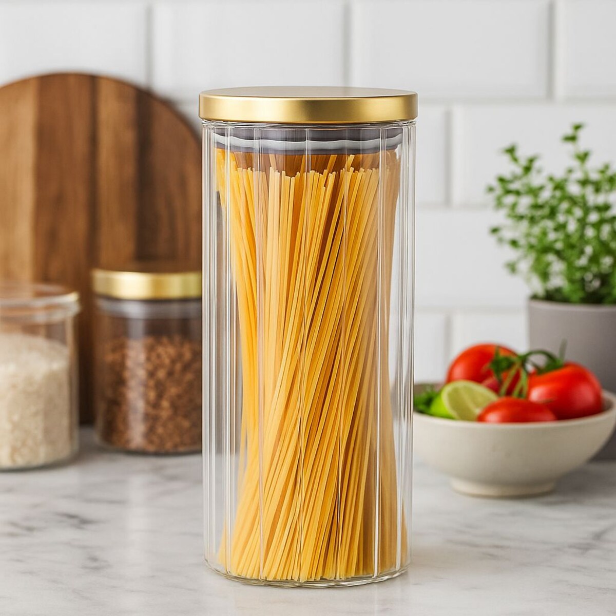 Szklany słoik ze złotą pokrywką, 1000 ml