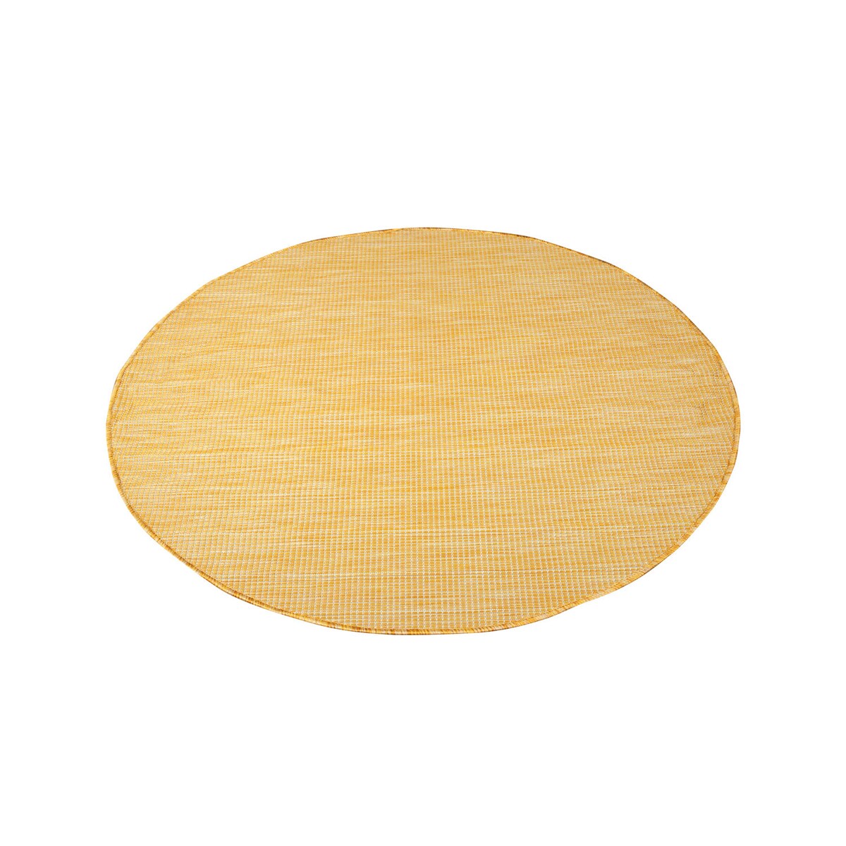 Dywan okrągły na zewnątrz i do wnętrz gładki Paloa 27780 Żółty 120x120