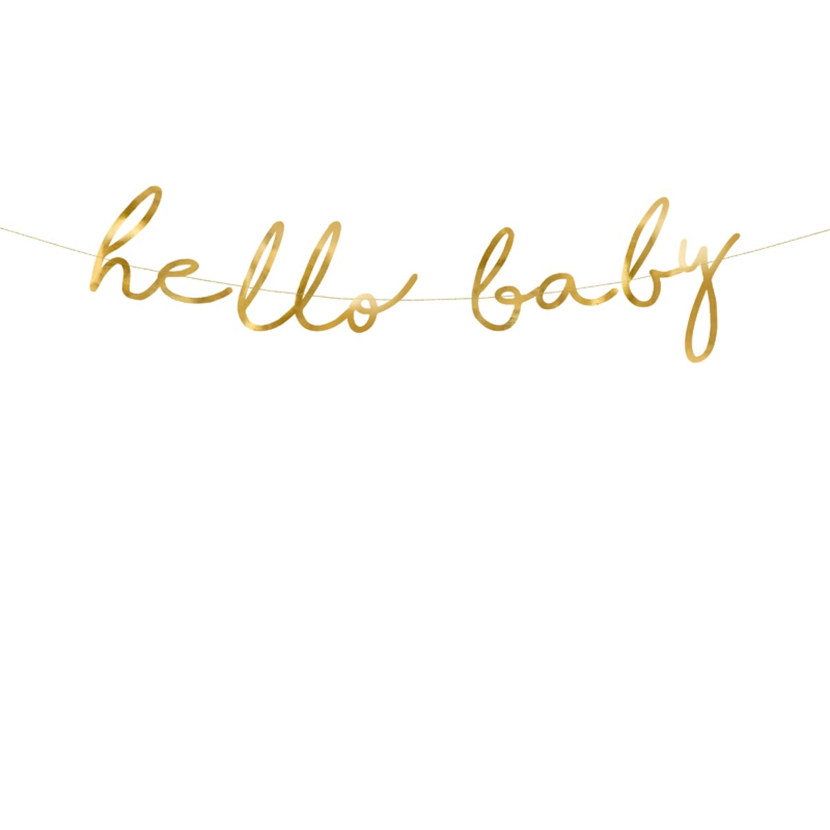 Baner Little Star - Hello Baby, złoty, 18x70cm