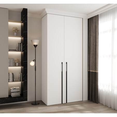 Szafa dwudrzwiowa Como 3 110 gł.50 biały+czarny