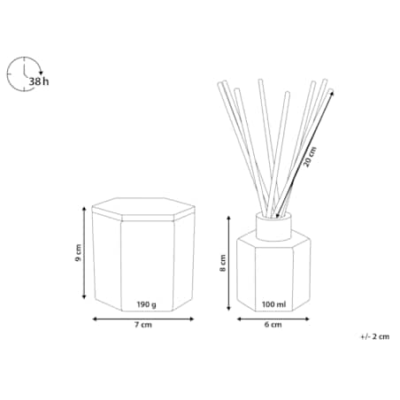 Zestaw zapachowy świeca sojowa i dyfuzor z patyczkami bergamotka CLASSY TINT