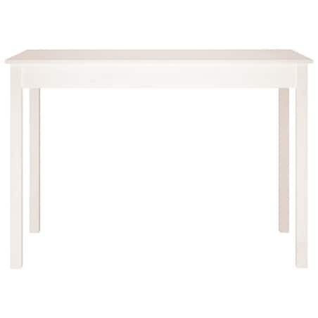 vidaXL Stół jadalniany, biały, 110x55x75 cm, lite drewno sosnowe