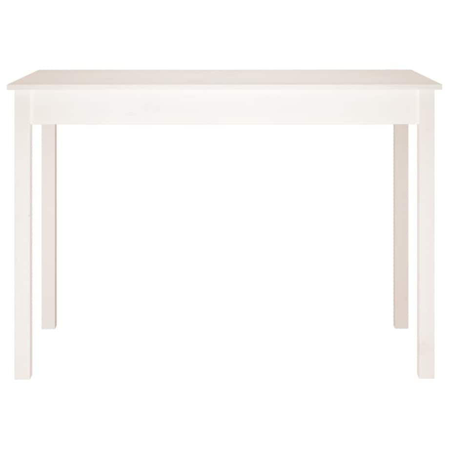 vidaXL Stół jadalniany, biały, 110x55x75 cm, lite drewno sosnowe
