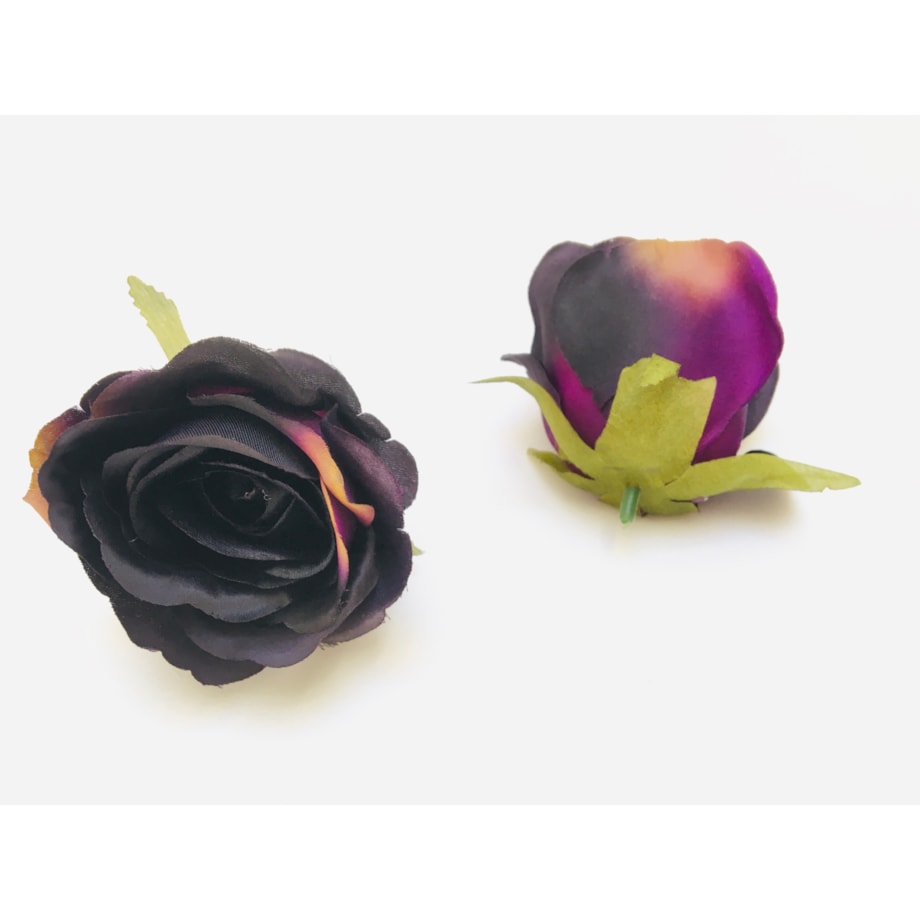 6x SZTUCZNE KWIATY RÓŻA do wiązanki stroiki cmentarz CIEMNA bukiet święta